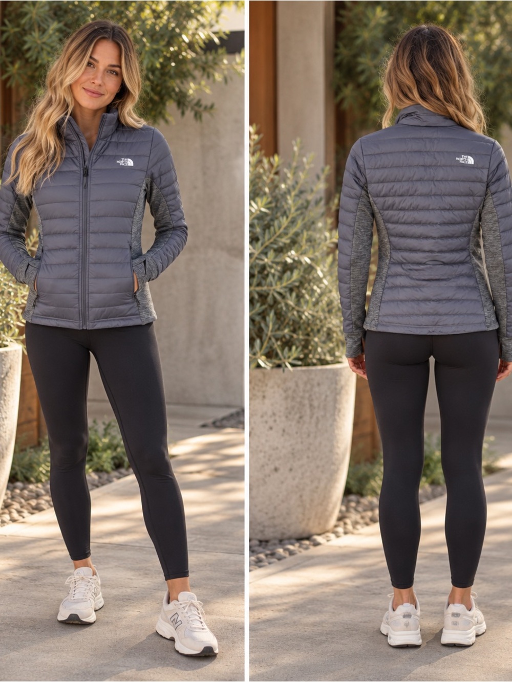 The North Face Canyonlands Hybrid Jacket Women’s XS Gray Heatseeker Puffer